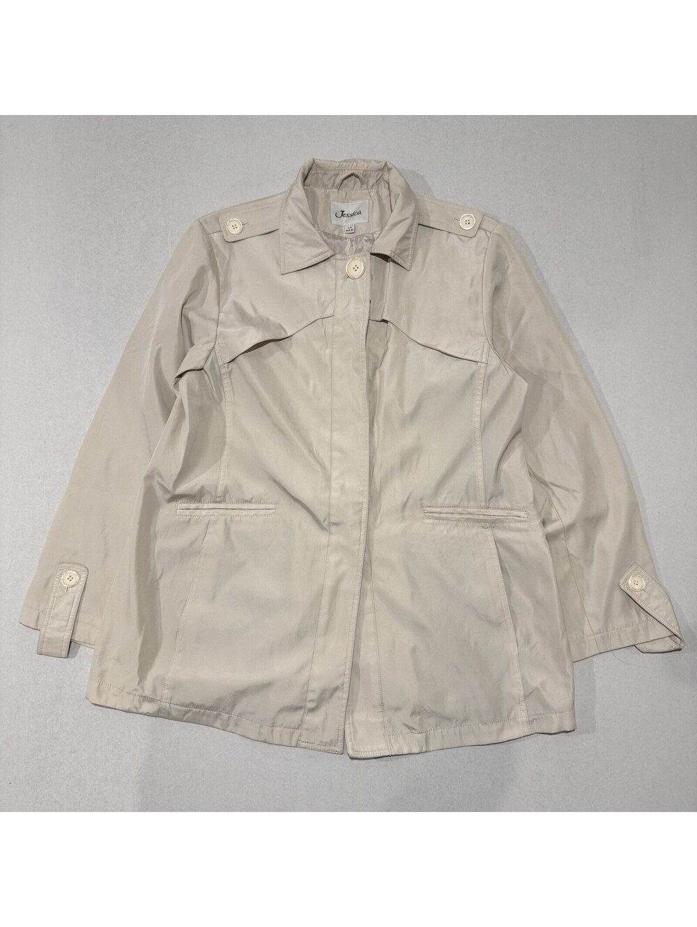 Jessica Lightweight Utility Trench Jacket Size L 16 (14-16) Women’s
